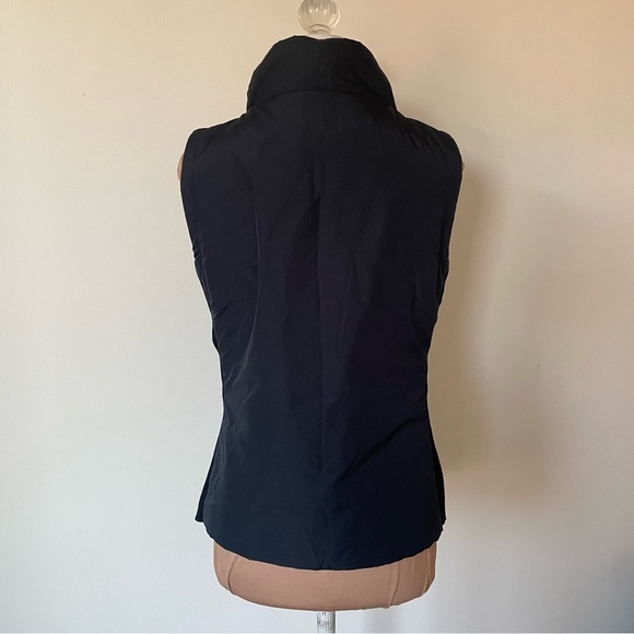 Lafayette Mixed Media Ribbed Side Full Zip Layered Mock Neck Zip Front Vest XS - Picture 3 of 11